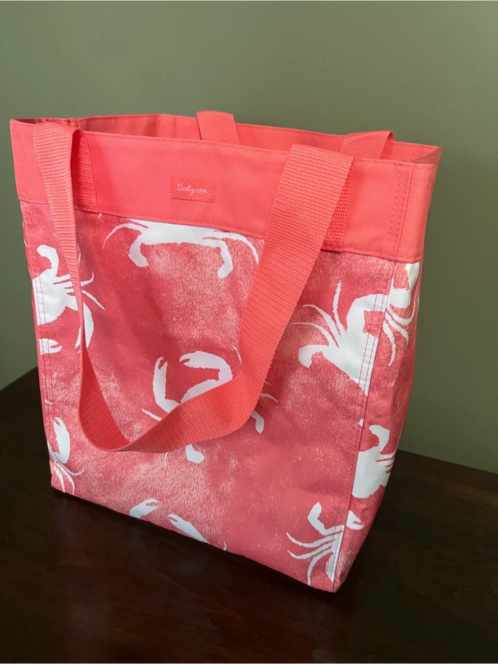 Thirty-one Coral Crab Print Tote Bag
